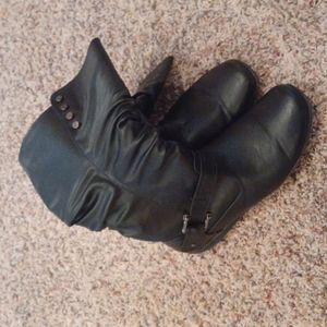 Women Boots Black Size 9 1/2 W